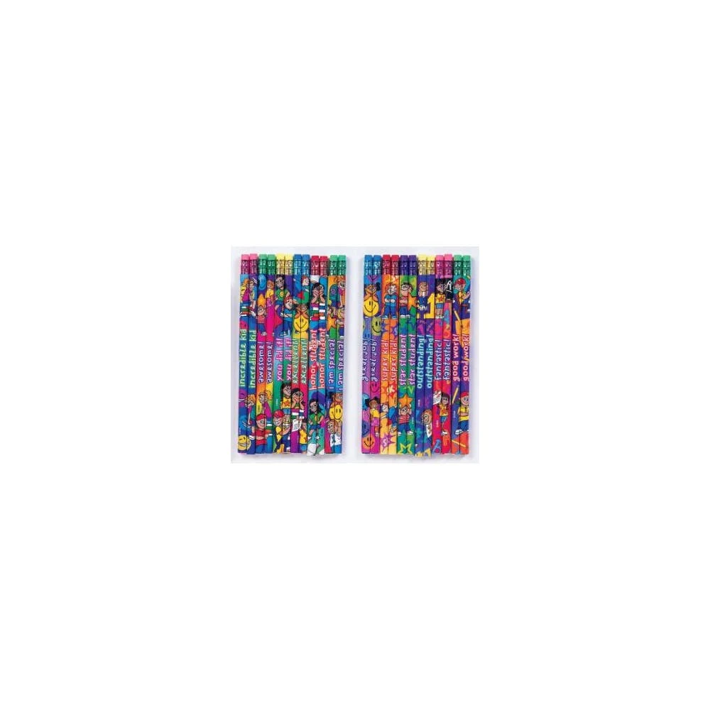 #2 Pencils - 576 Count Assorted Incentive Messages 1