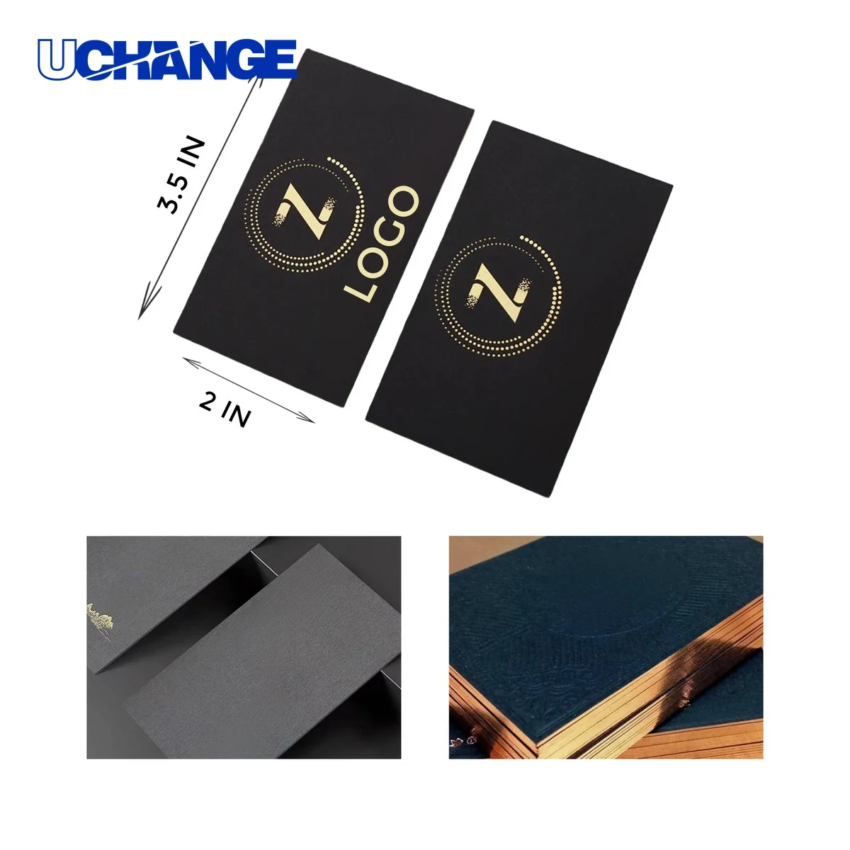 Black Card with Gold Foil Business Card 1