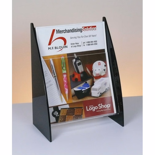 Countertop Literature Holder with Arc Sides - 1-Tier 1-Pocket - 8.5w