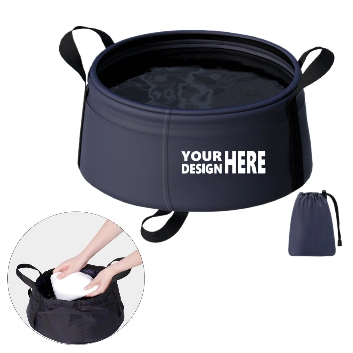 Collapsible Water Basin For Camping Travel Foot Bath 1