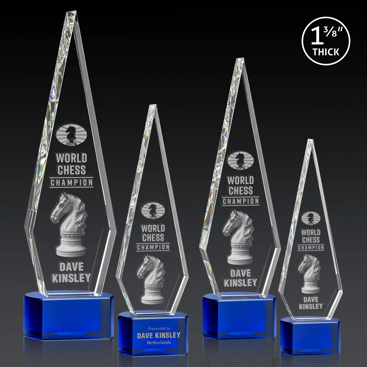 Springfield 3D Award on Paragon Base - Blue 1
