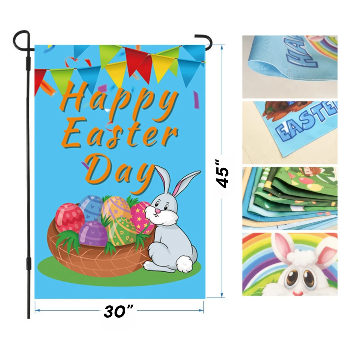 12" x 18" Custom Double Side Garden Banner 1