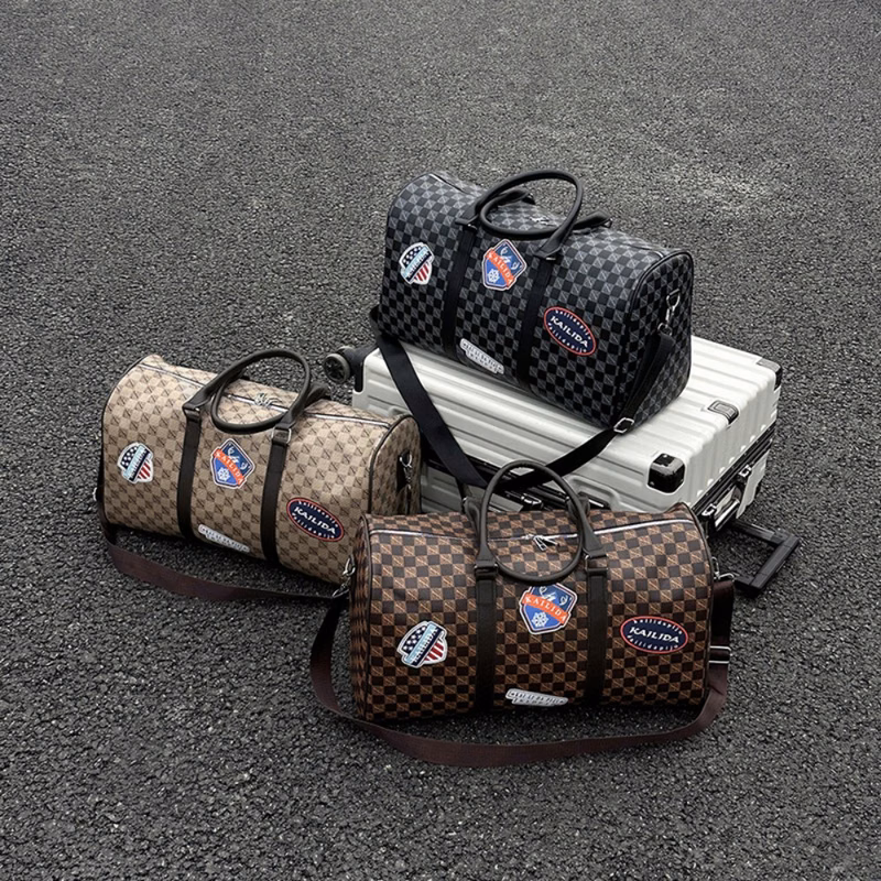 PU Leather Gym Sport Travel Duffel Bag