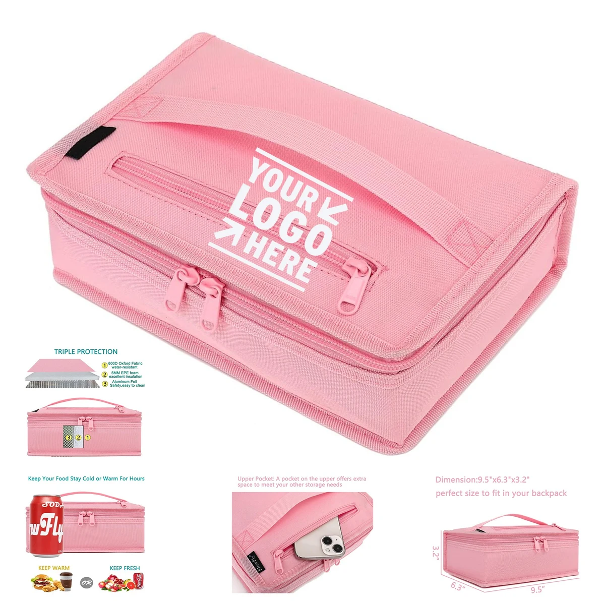 Small Insulated Lunch Box Portable Soft Bag Mini Cooler Thermal Meal Tote Kit 1