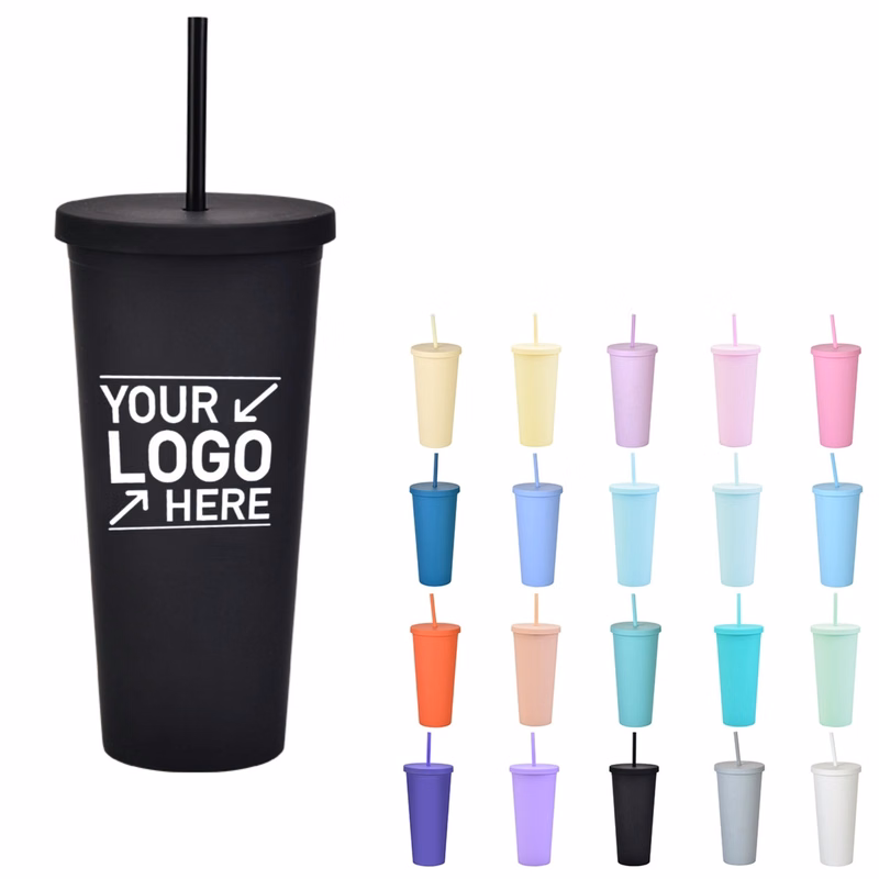 22 Oz Tumblers with Lids and Straws