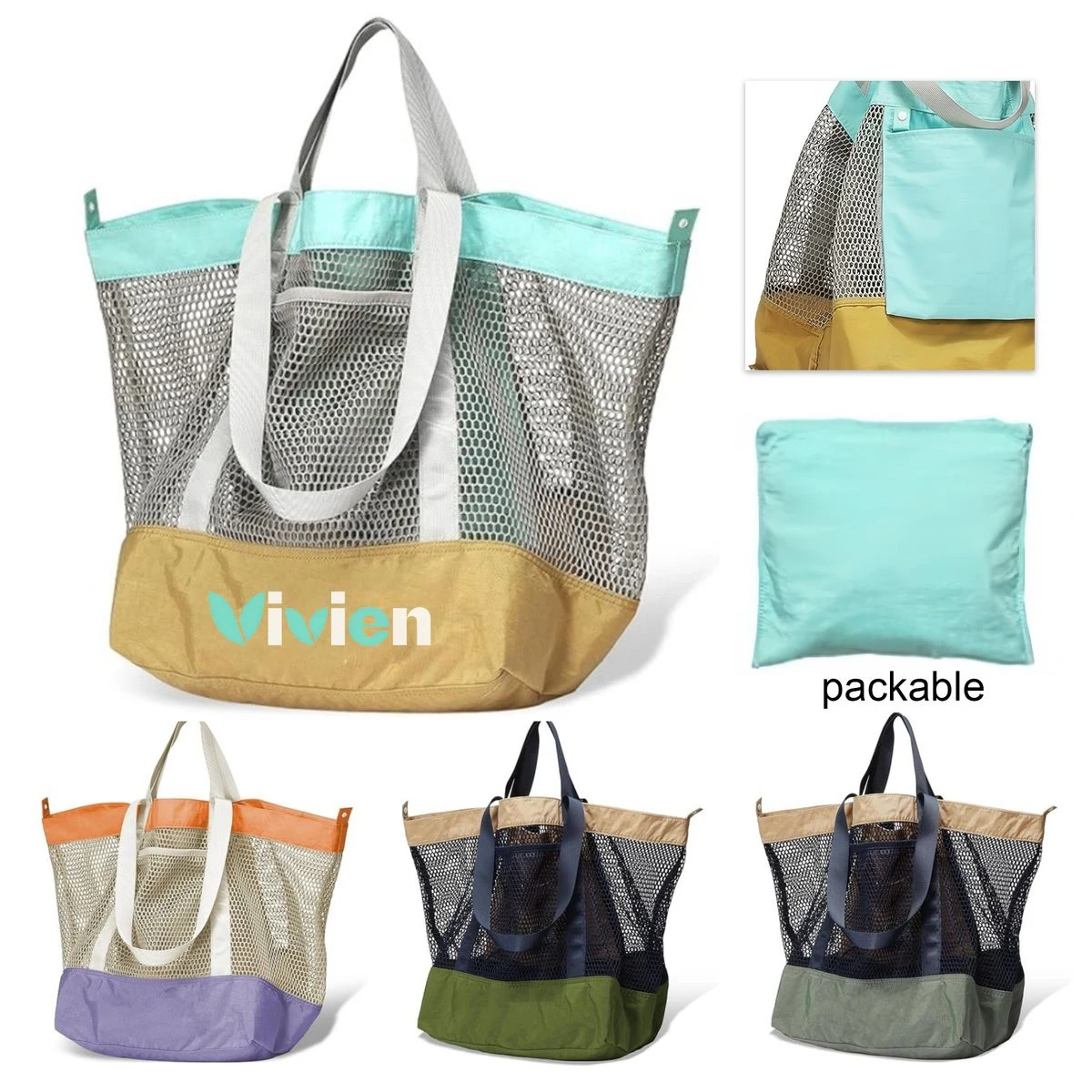 Large Capacity Mesh Shoulder Bag 1