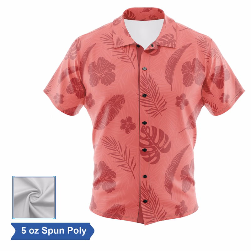 Sublimation Spun Polyester (Cotton Touch) Camp Shirt - Men,