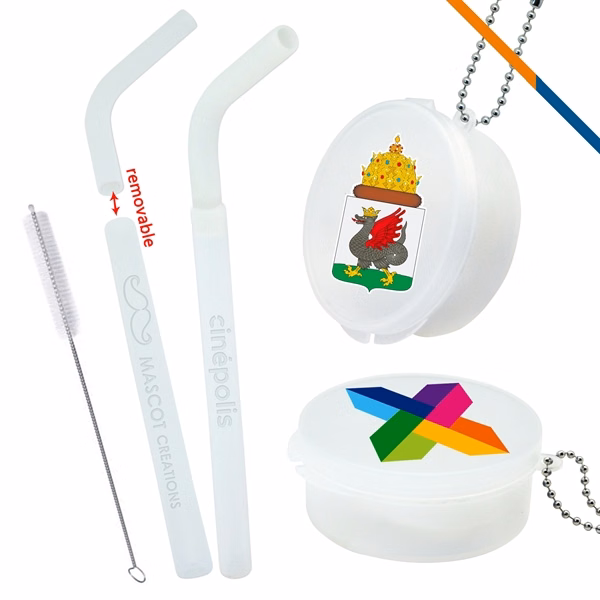 Eternity Silicone Straws for Commutes, Fitness and Travel