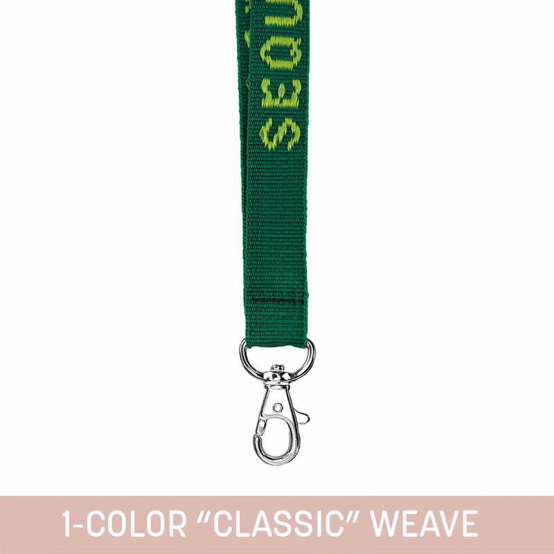 3/4" Woven Lanyard w/ Lobster Claw - "Classic" Weave