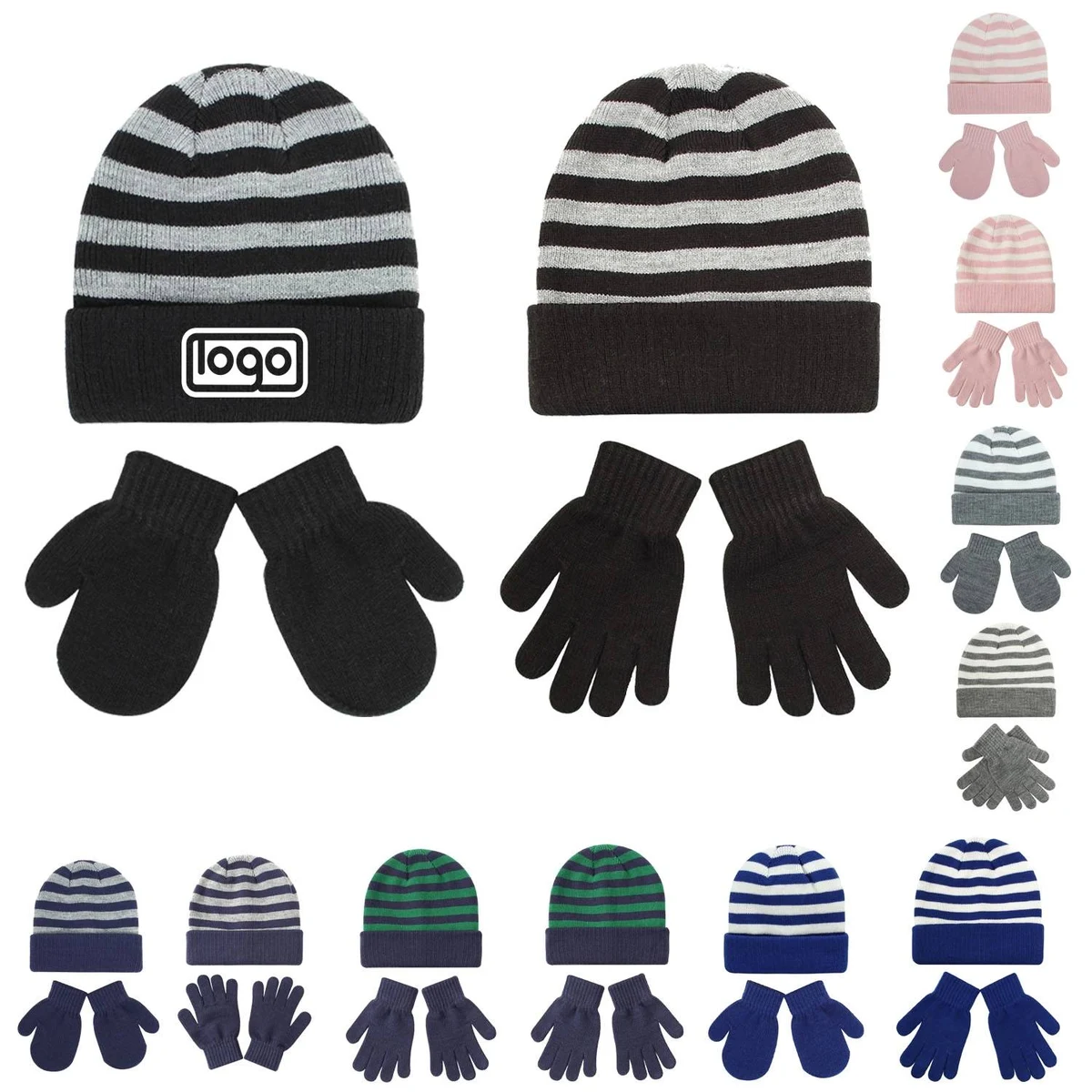 Toddler Hat and Gloves Set 1