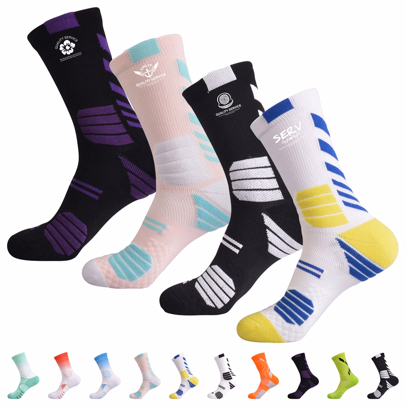 Full-Color Jacquard Mid-Calf Sports Socks