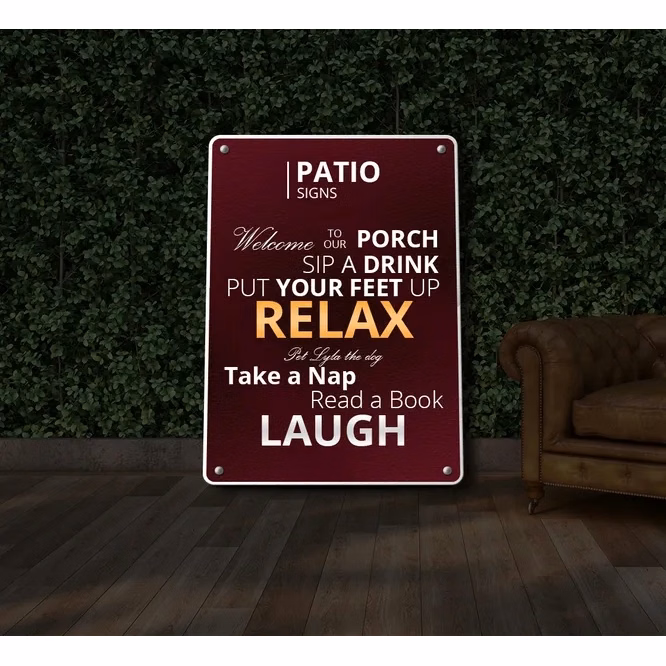 Reflective Patio Signs (1ft x 1ft/sqft)