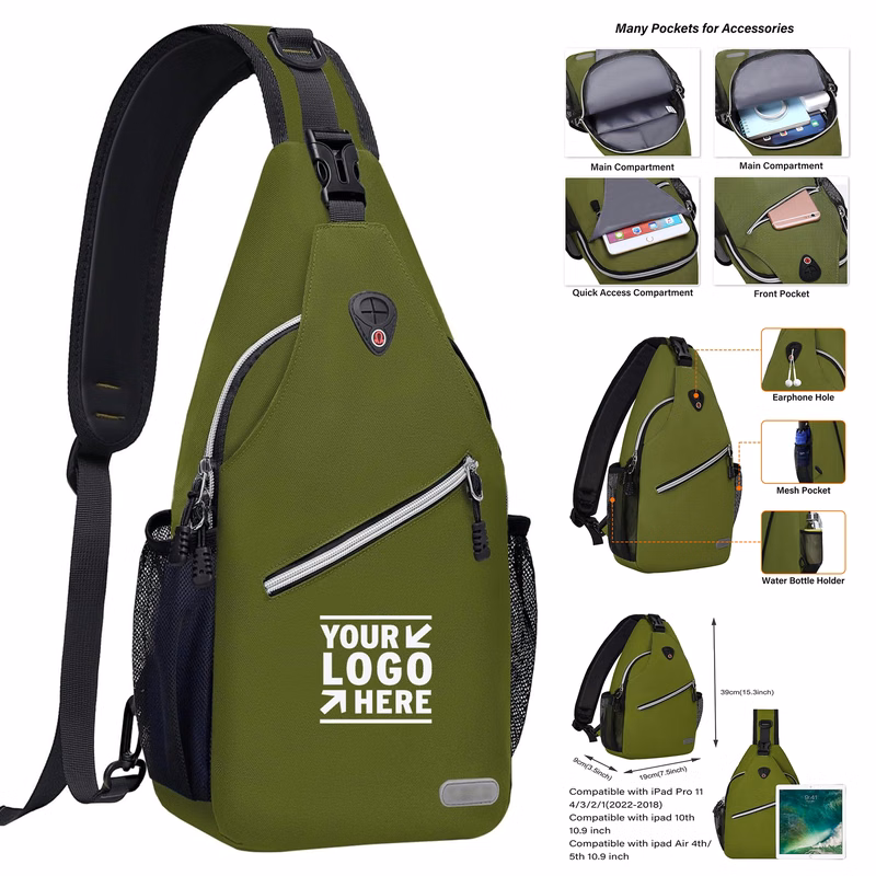 Outdoor Travel Sling Backpack Multipurpose Crossbody Shoulder Bag Hiking Sport Daypack