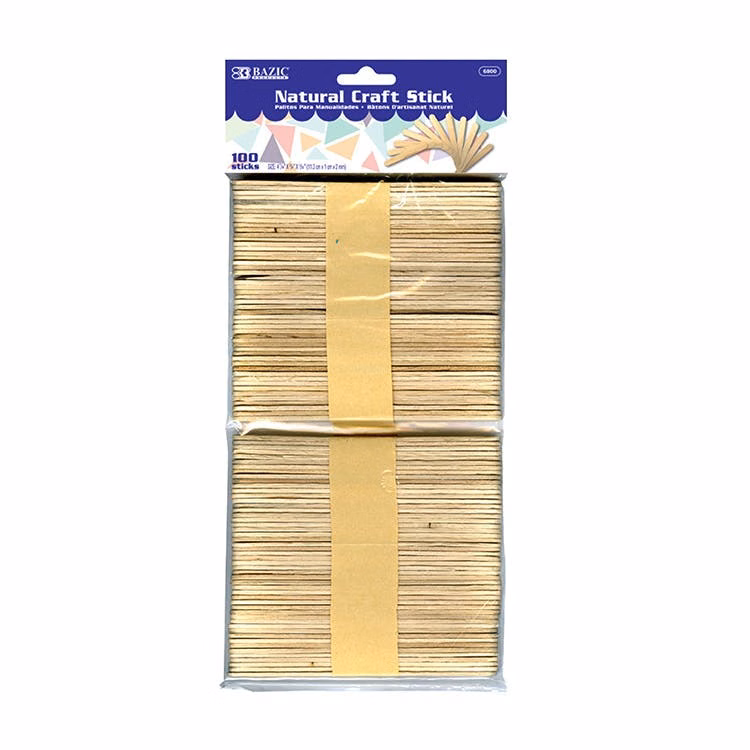 Natural Craft Sticks - 100 Pack