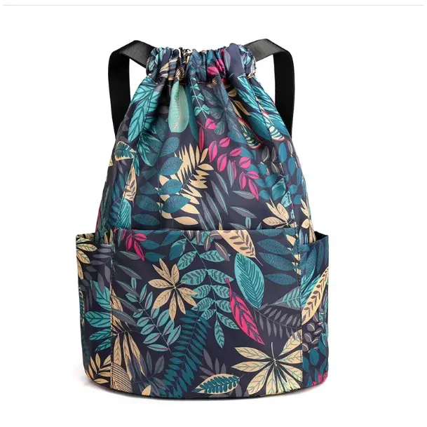 Printed Drawstring Backpack Bag 1