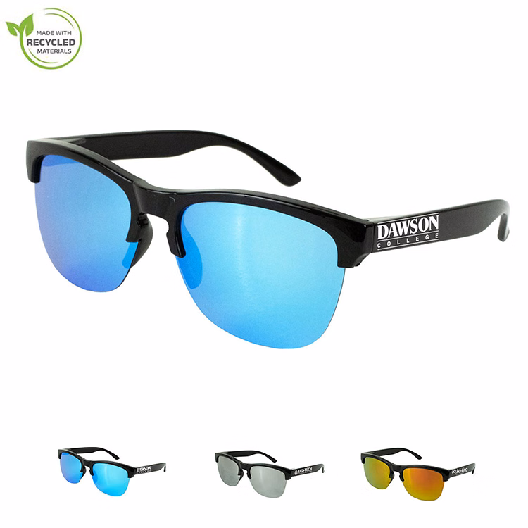 "CAMBRIA" Recycled Half Frame Reflective Sunglasses