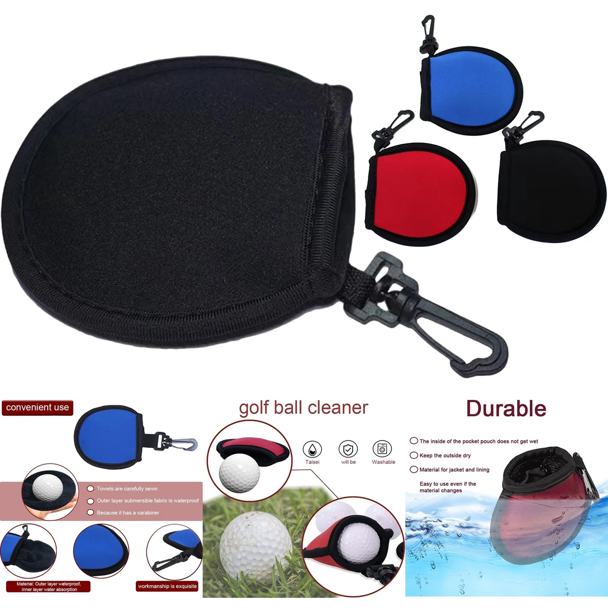 Golf Cleaner With Carabiner 1