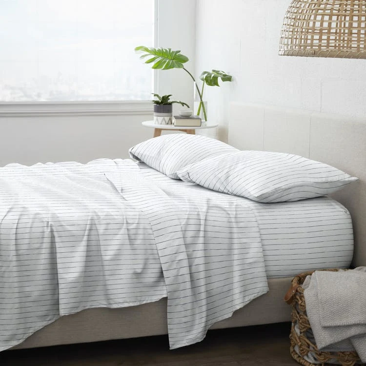 Premium Bed Sheets - Navy Distressed King 4 Set 1