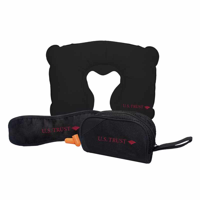 First Class Neck Pillow & Eye Mask Travel Set