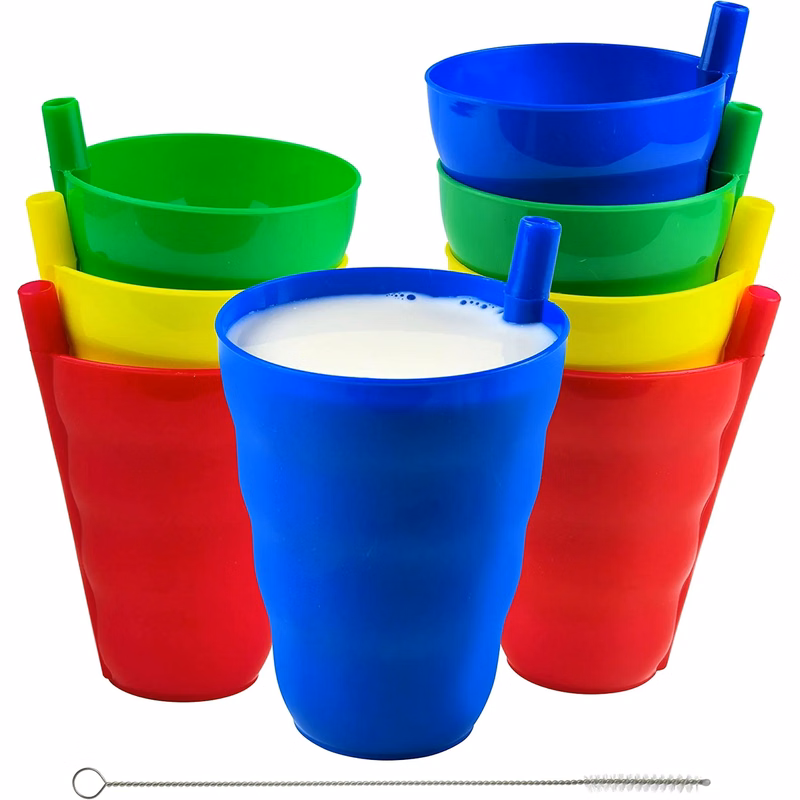 Kids Cups with Built-in Straw