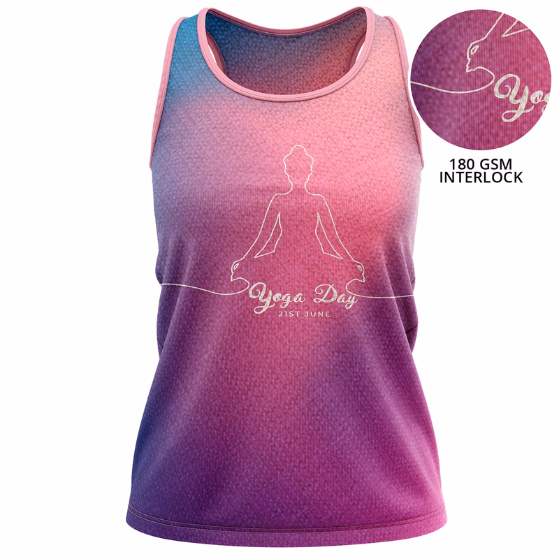 Women's 180 GSM Poly Interlock Sublimation Tank Tops