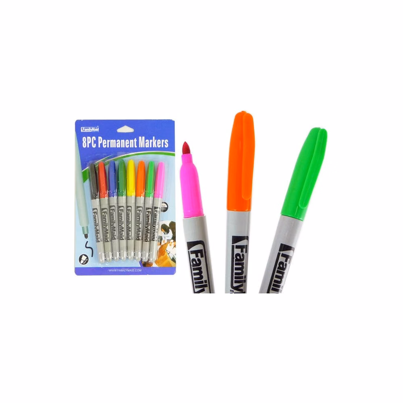 Permanent Markers - 8 Count Assorted Colors