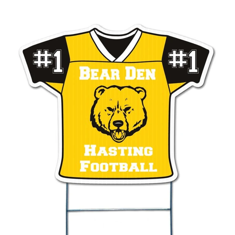 Football Jersey Yard Sign, Screen Printed 1