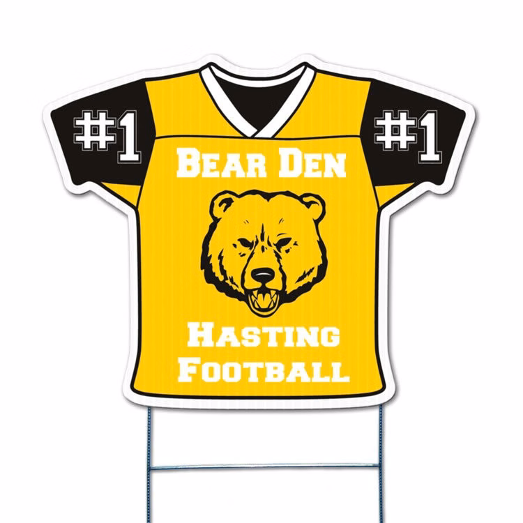 Football Jersey Yard Sign, Screen Printed