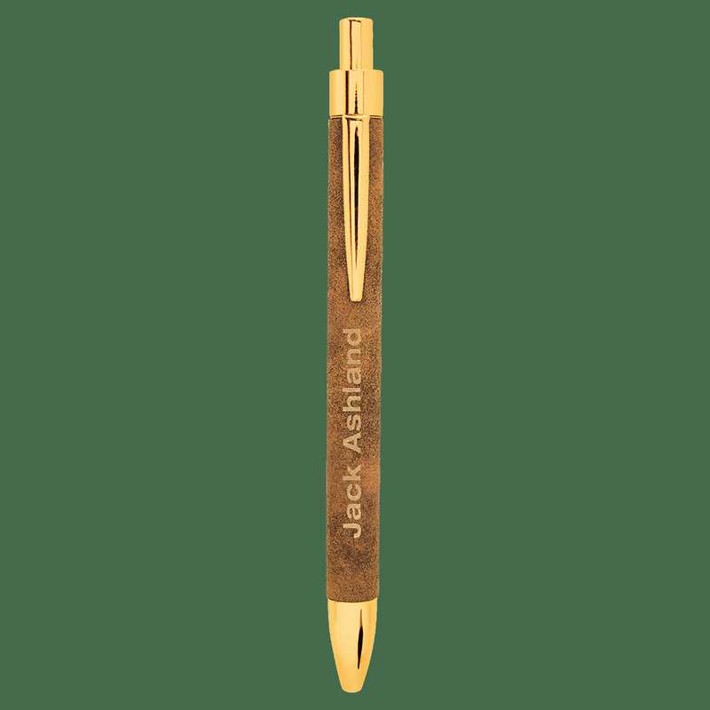 Rustic/Gold Leatherette Pen