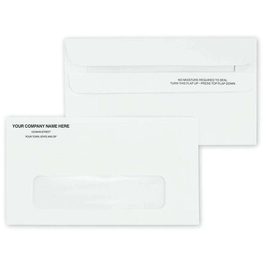 Envelopes, Number 6 3/4 self-seal, single window, white 1