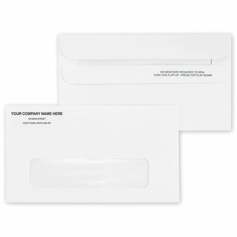 Envelopes, Number 6 3/4 self-seal, single window, white
