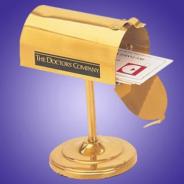 MAILBOX BRASS CARD HOLDER 1