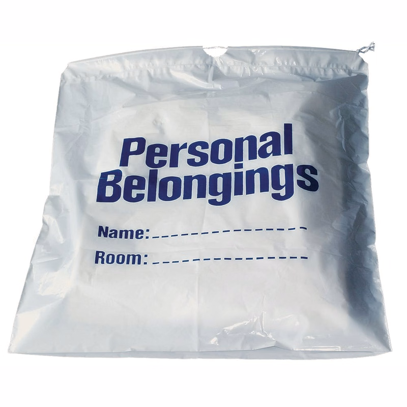 Personal Belongings Bags - Drawstring White