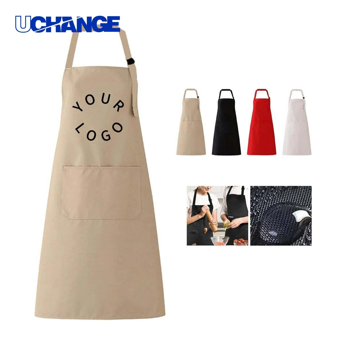 Water Resistant Apron with Large Utility Pockets for Work Use 1