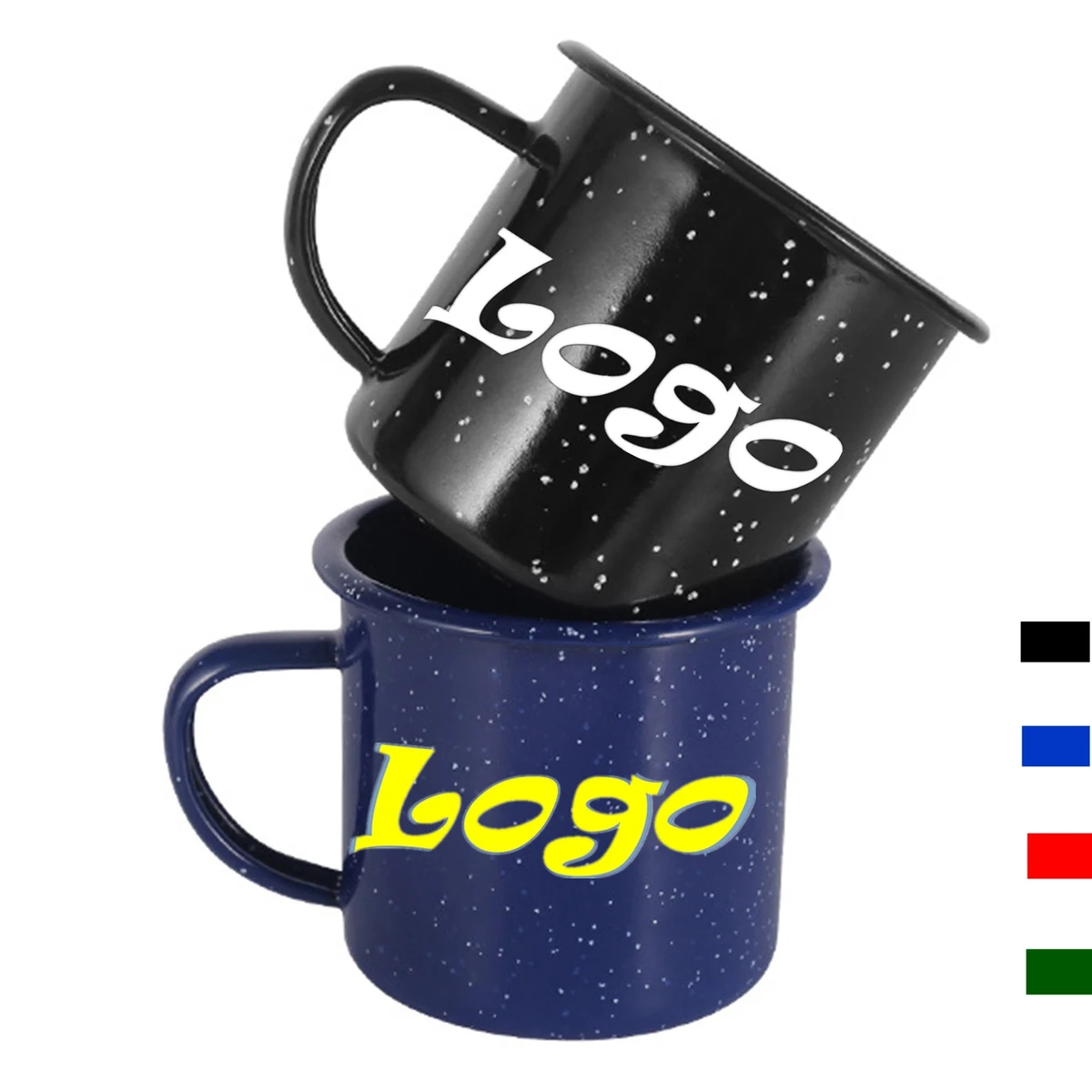 12oz Enamel Coffee Mugs 1