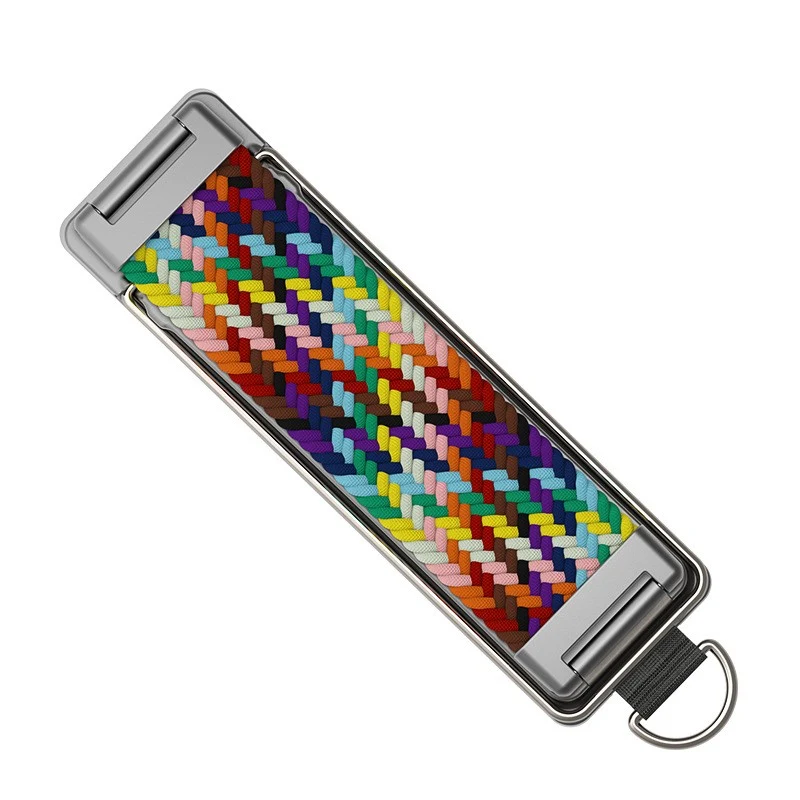Back-adhesive phone holder with rainbow strap, breathable, foldable and portable 1