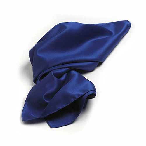 Royal Blue Polyester Satin Scarf - 30"x30" 1