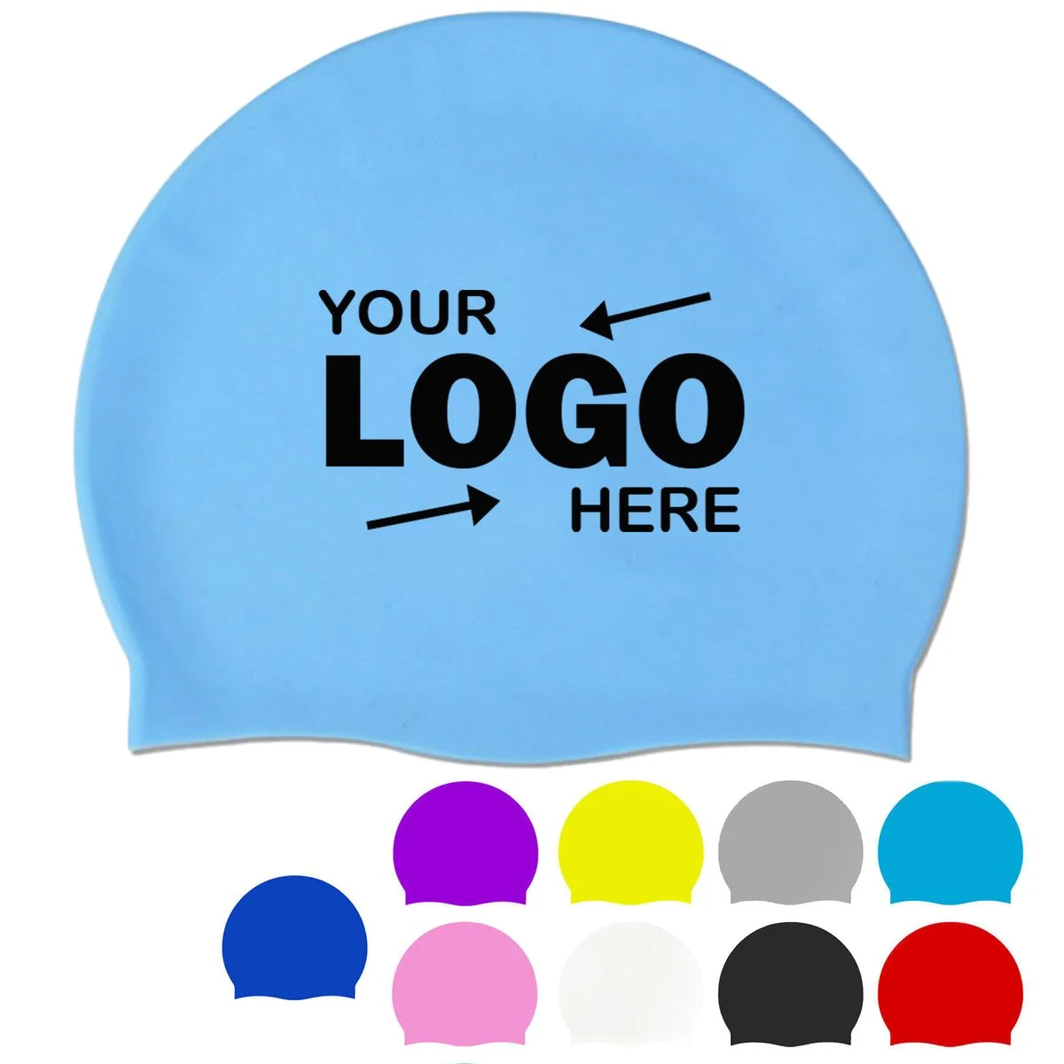 MOQ 50 Multicolored Silicone Swimming Cap 1