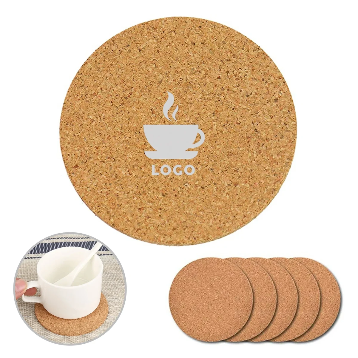 Cork Wood Coaster 1