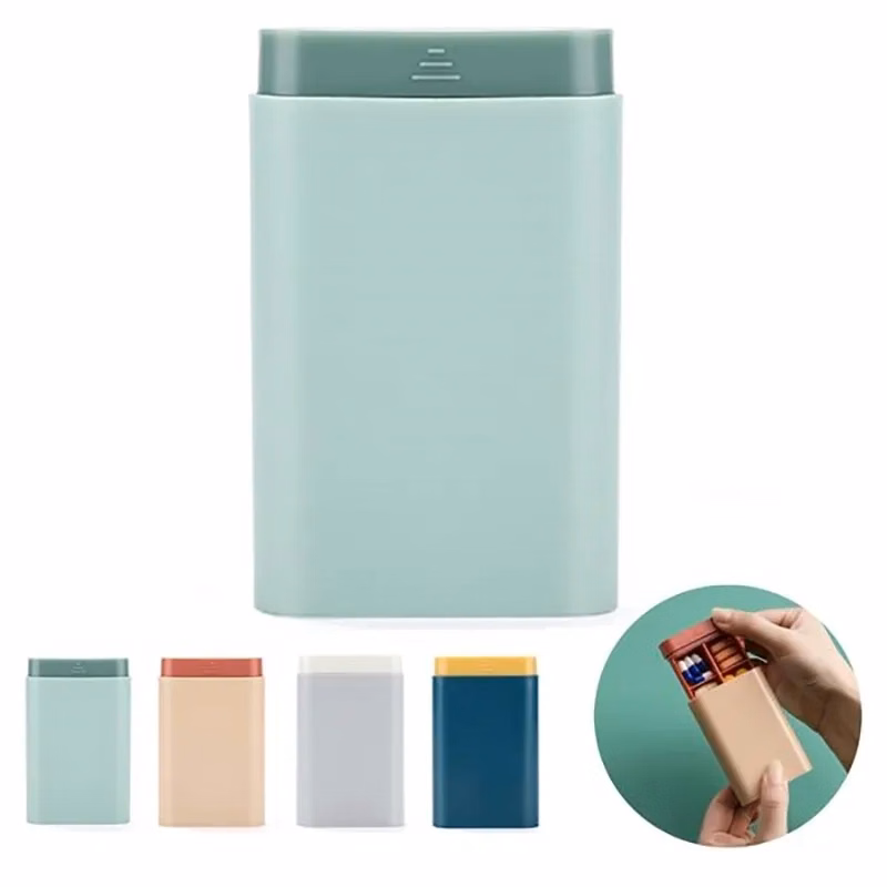 Weekly Pill Box Portable Pocket Wallet Drawer Pusher