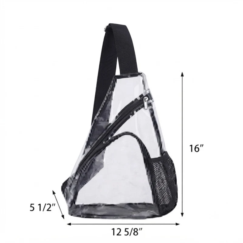 Transparent PVC Waterproof Sling Bag 1