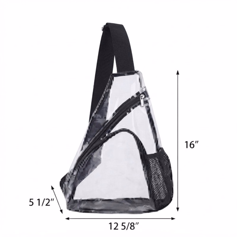 Transparent PVC Waterproof Sling Bag
