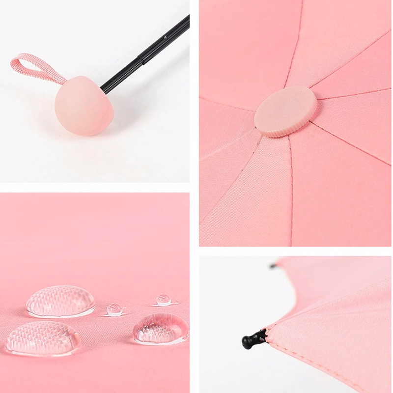 Mini Windproof Sun & Rain Pocket Umbrella With Case