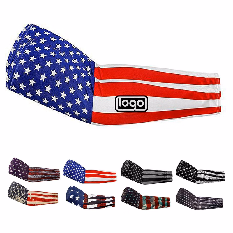 USA Flag UV Protection Cooling Arm Sleeves