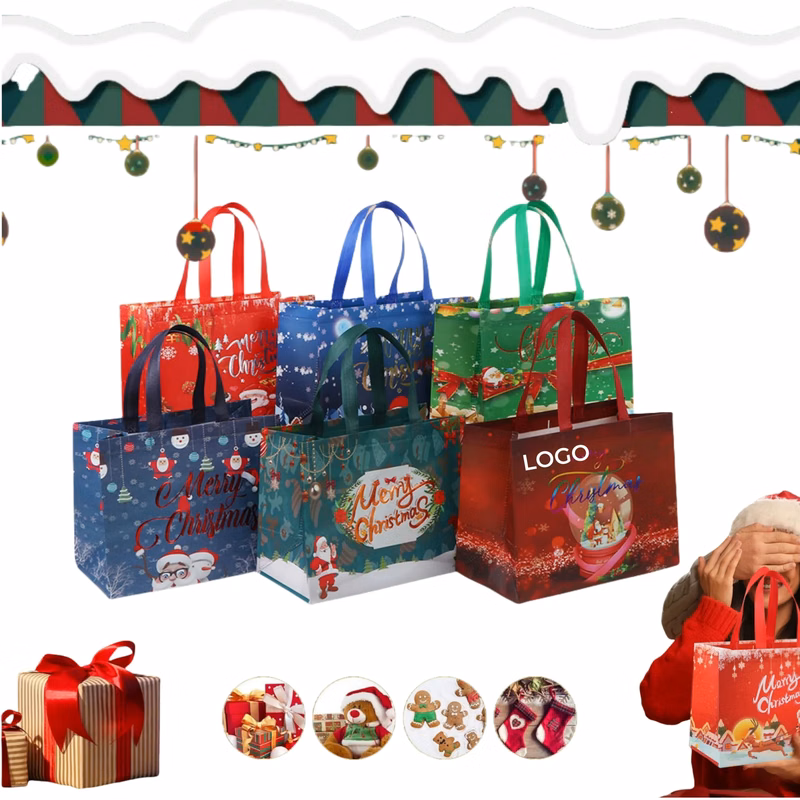 Reusable Non Woven Christmas Gift Tote Bag