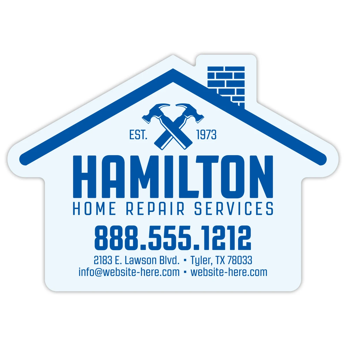Magnet - House Shape (3.5x2.5) 40 Mil Outdoor Safe 1