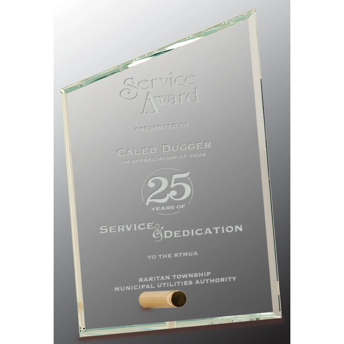 4" x 6" Clear Slant Rectangle CrystalEdge Glass Award 1