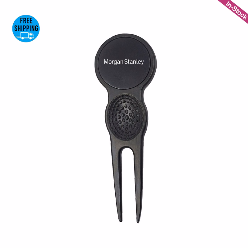 Laser Engraved Zinc Alloy Divot Repair Multi-Tool