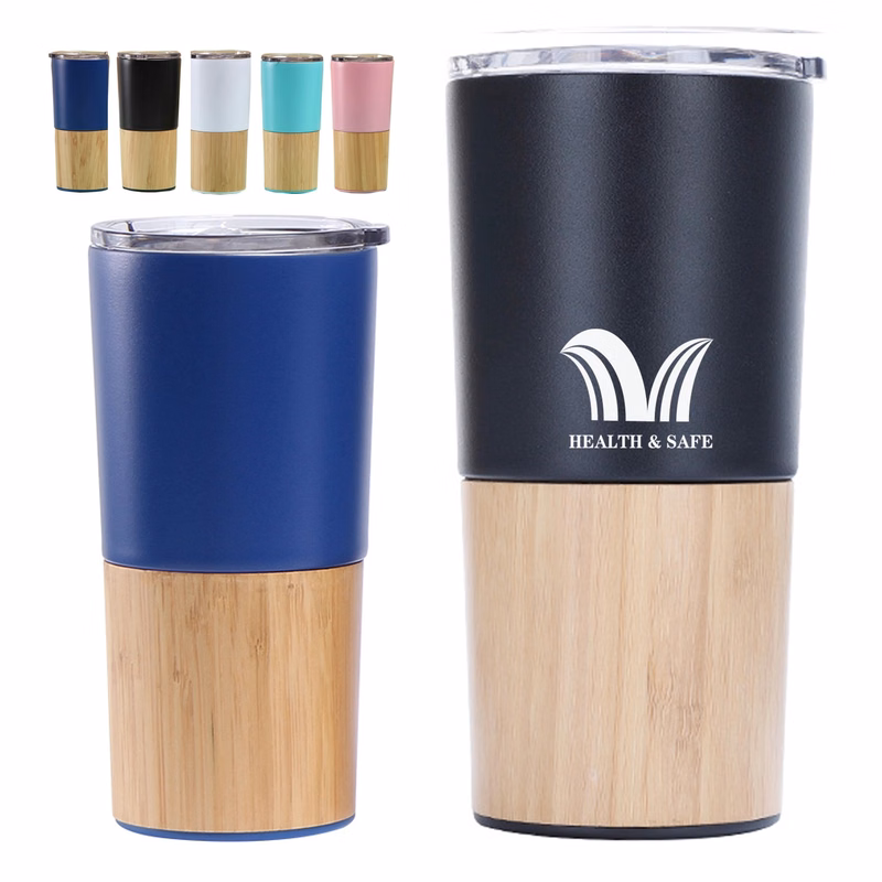 Stianless Steel  Natural Bamboo Coffee Tumbler