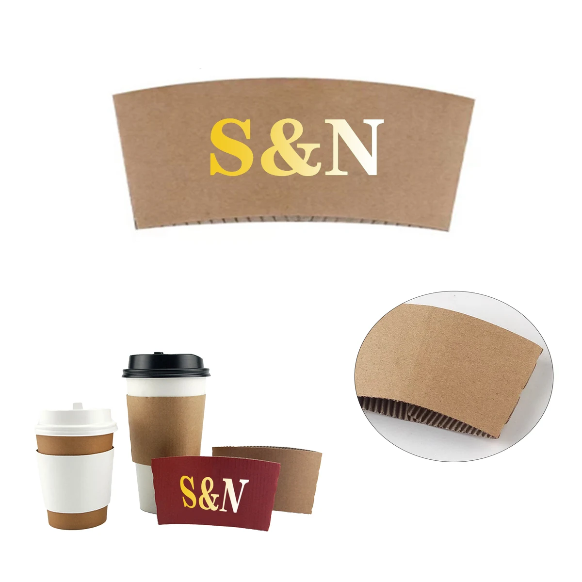 Double Layer Eco-friendly Kraft Paper Cup Cover 1